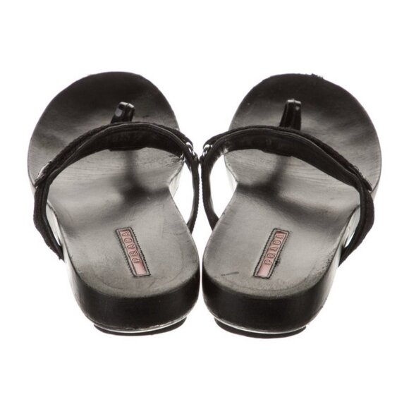 Prada Sport Authentic Solid Black Women’s Thong Flat Sandals Slides 11 41 - Picture 4 of 9